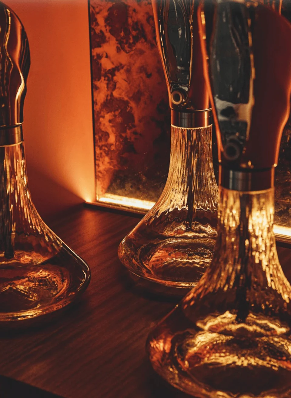 At HuqqA, a string of luxury lounges across the Middle East, guests can choose from a wide variety of hookah styles.