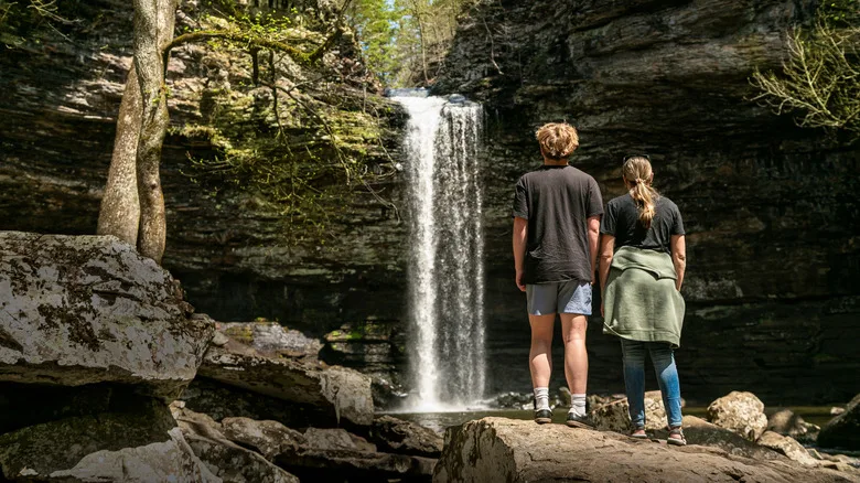 A waterfall in the Ozark Mountains