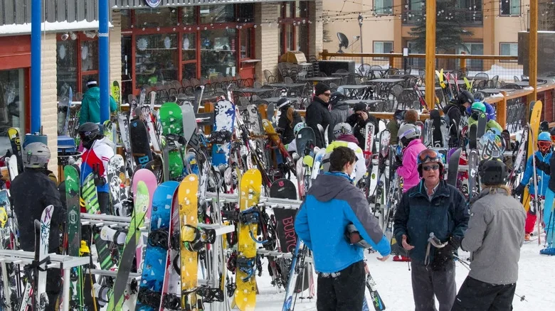 People gathering during Ullr Fest