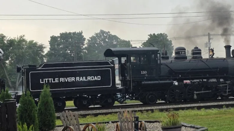 The Little River Railroad steam train in Michigan