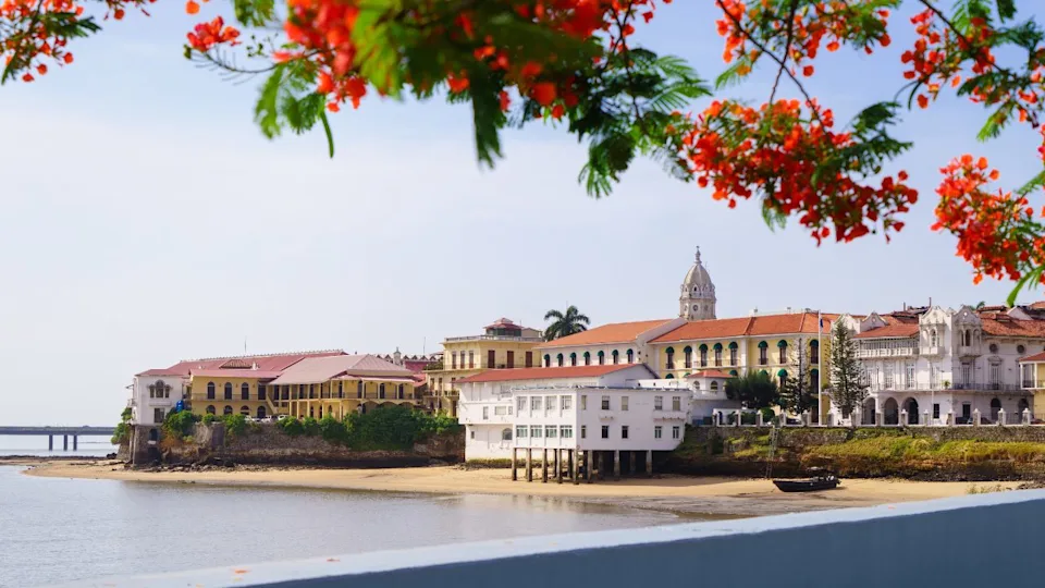 Tourist attractions and destination scenics. View of Casco Antiguo in Panama City
