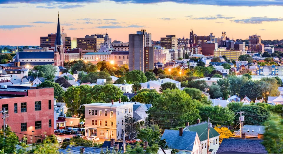 Portland, Maine, USA downtown skyline.