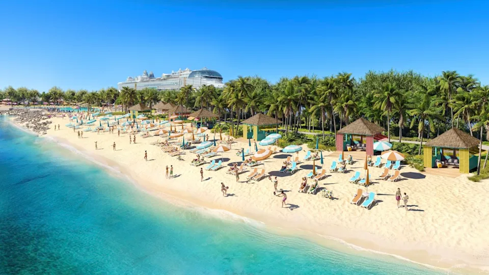 Royal Beach Club Paradise Island features two beaches and three pools across three neighborhoods.Image source&colon; Royal Caribbean