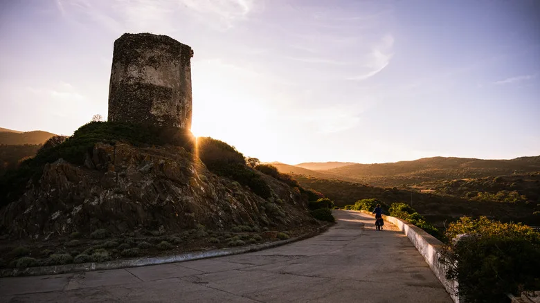 Watch tower building on Asinara Island, Italy