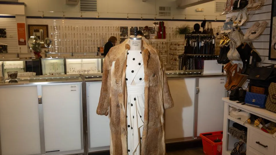 The store's inventory from lost suitcases includes luxury items such as fur coats and designer jewelry. - Austin Steele/CNN