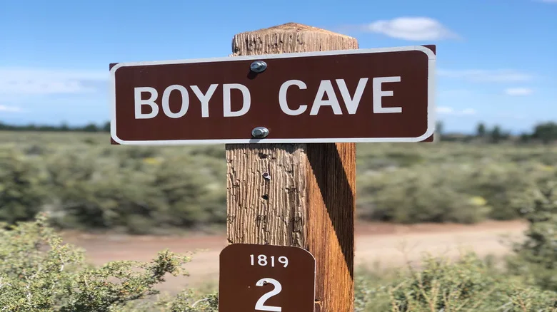 Boyd Cave Sign in Bend Oregon