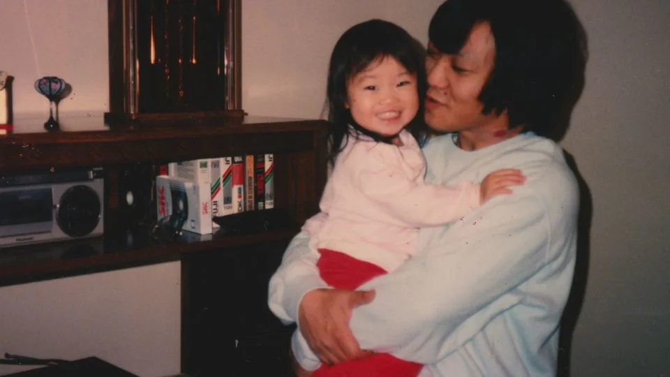 Mayumi and her father in 1990. - Courtesy Mayumi Maruyama