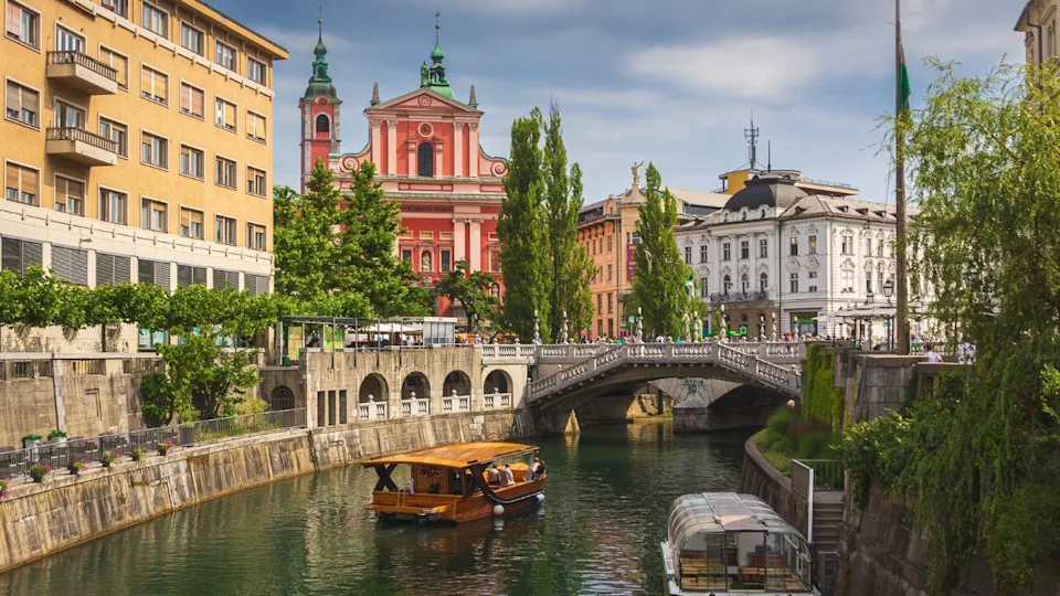 In the centre of Ljubljana, the capital and largest city of Slovenia.