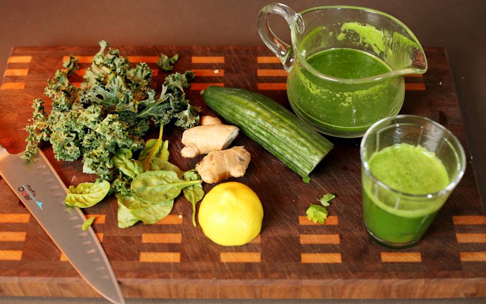 Dr Donnai makes her own green juice which she drinks daily