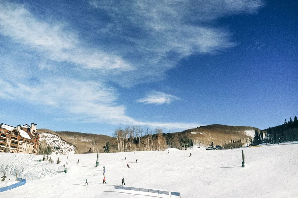 Amanda Blackard/Travel + Leisure Skiers in Vail, Colorado.