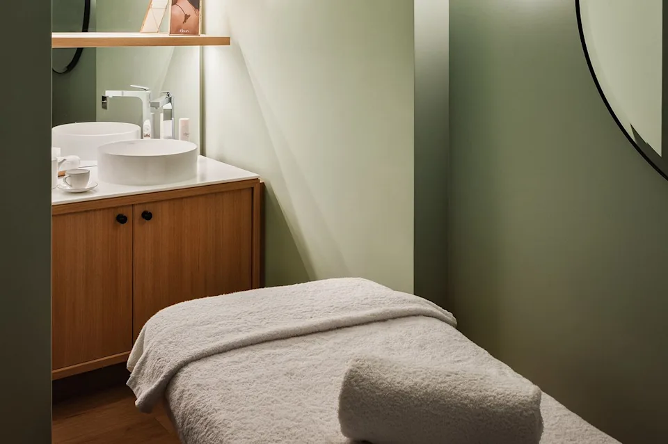 Adrien Ozouf/Hotel De Sers A treatment room inside the spa.