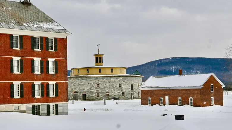 Hancock Shaker Village in the snow