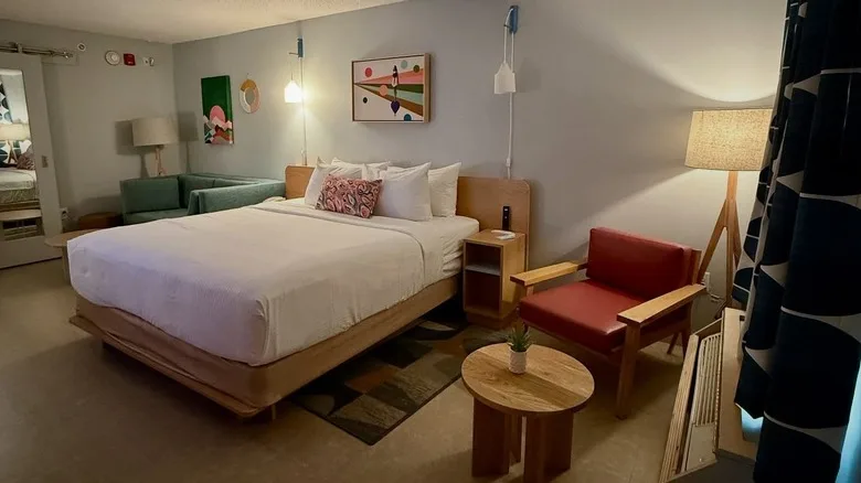 View of the bedroom at The Wayback in Pigeon Forge, Tennessee