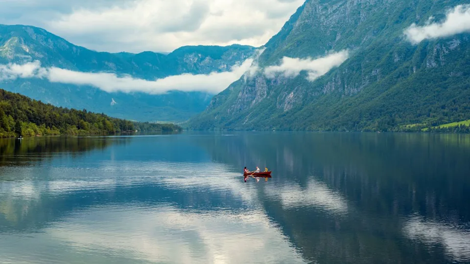 Beautiful view of Bohinj lake, Slovenia