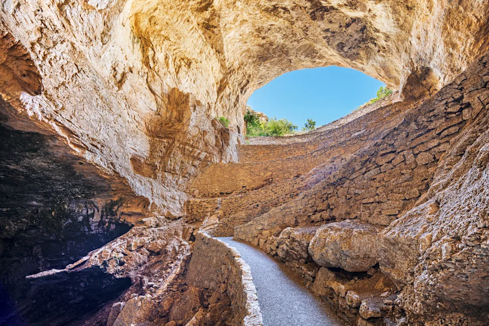 Carlsbad Cavern National Park, New Mexico, USA at the entrance.