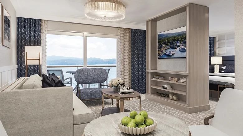 Interior of the Grand Suite, one of the luxurious cabins available on American Cruise Lines' Patriot-class ships