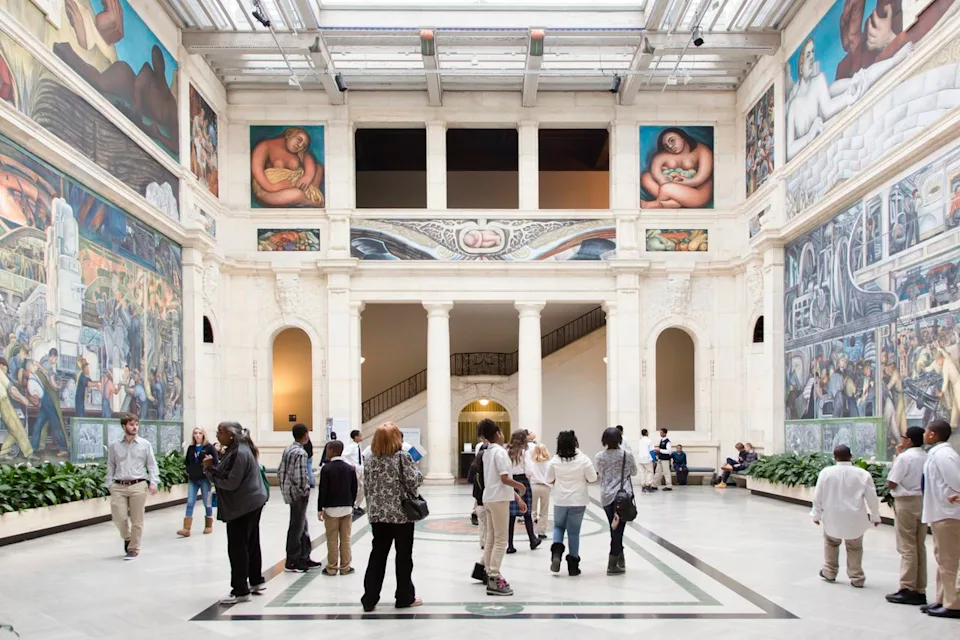 Detroit Institute of Arts Murals by artist Diego Rivera at the Detroit Institute of Arts.