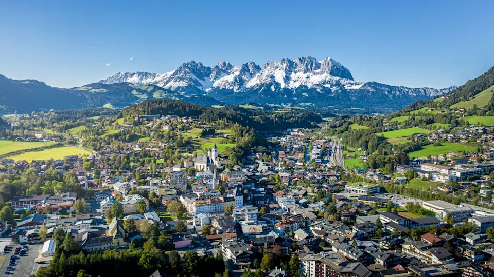 Aerial view of Kitzbuhel in Austria