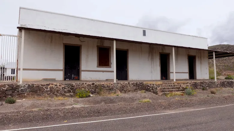 Neglected resort building in the ghost town of Agua Caliente, Arizona