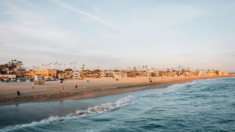 View of the beach in Seal Beach, Orange County, California