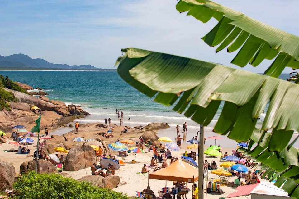 Alena Zharava/Getty Images View of Praia da Barra da Lagoa.