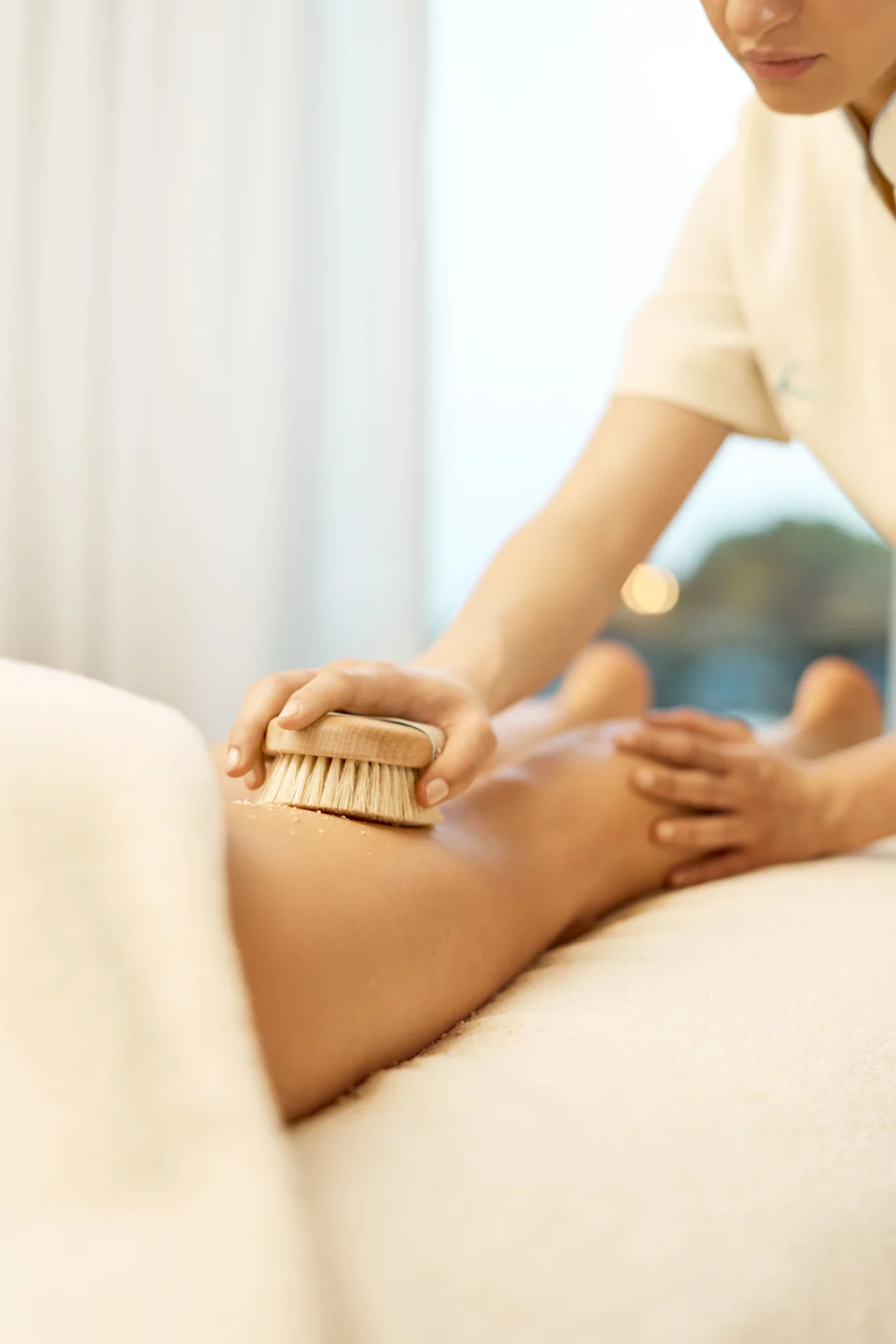 A body treatment at the spa