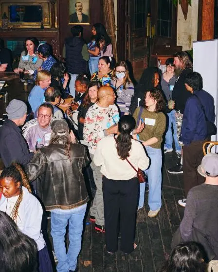 Los Angeles , CA - October 16: Participants at the speed room mating event at the Sassafras Saloon on Thursday, Oct. 16, 2025 in Los Angeles , CA. (Kendra Frankle / For The Times)