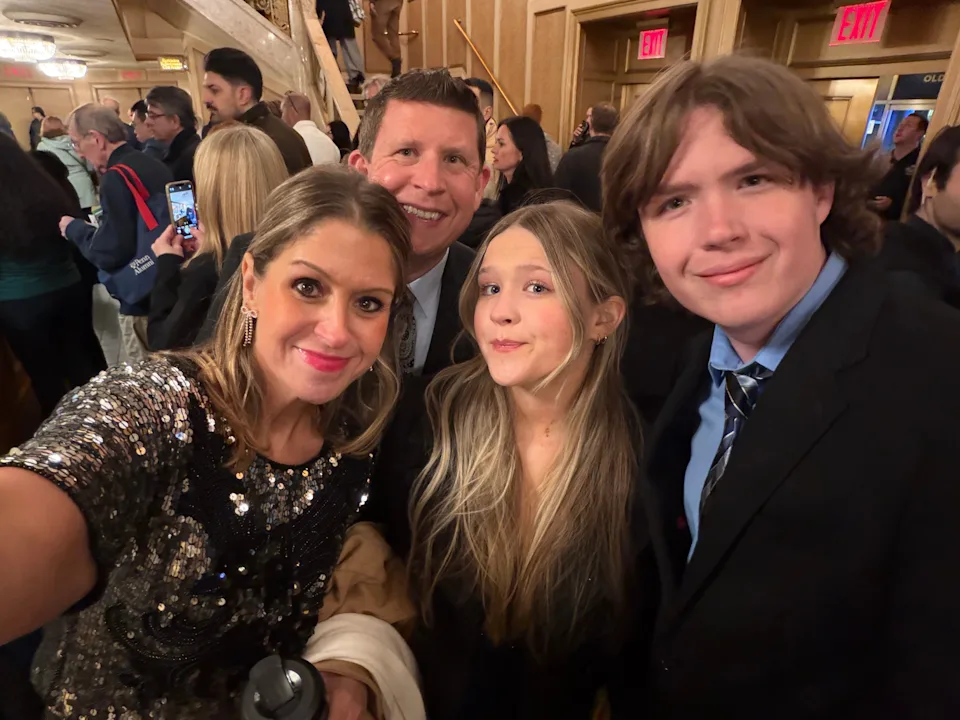 The author's family at a Broadway show.
