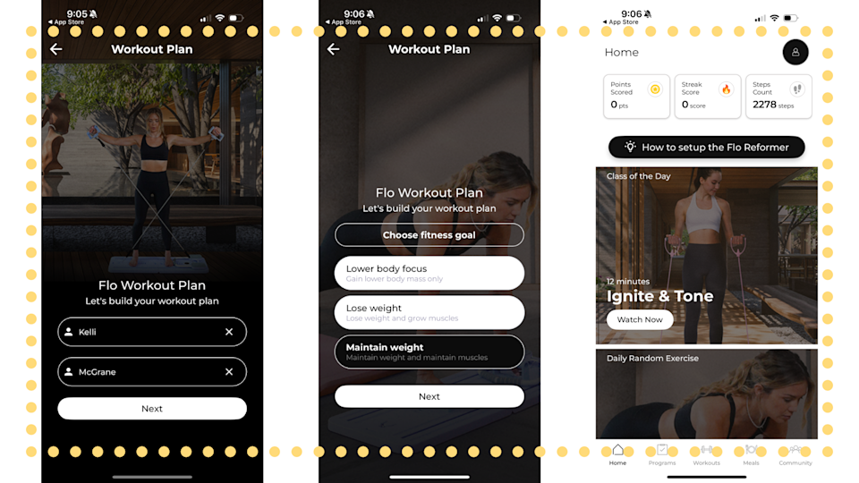 The Flo app is easy to navigate, but I didn't find the workouts as helpful or as challenging as I'd hoped. 