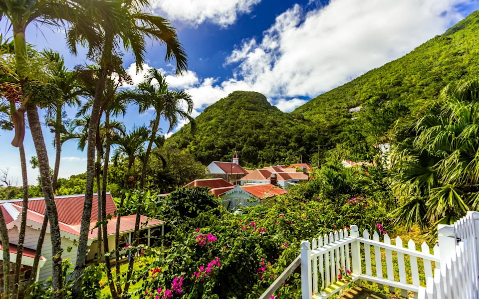 Scenery in Saba, a Caribbean island, the smallest special municipality of the Netherlands, Caribbean, Central America