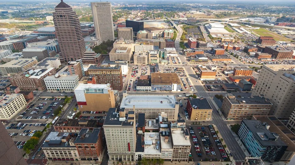 The Columbus Ohio Skyline on an Autumn Day