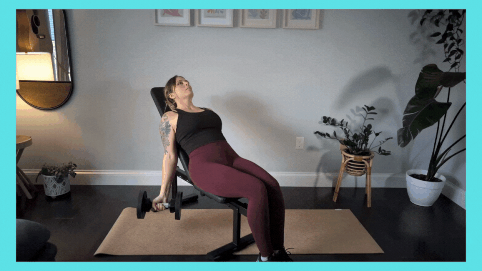 Seated Decline Dumbbell Curl