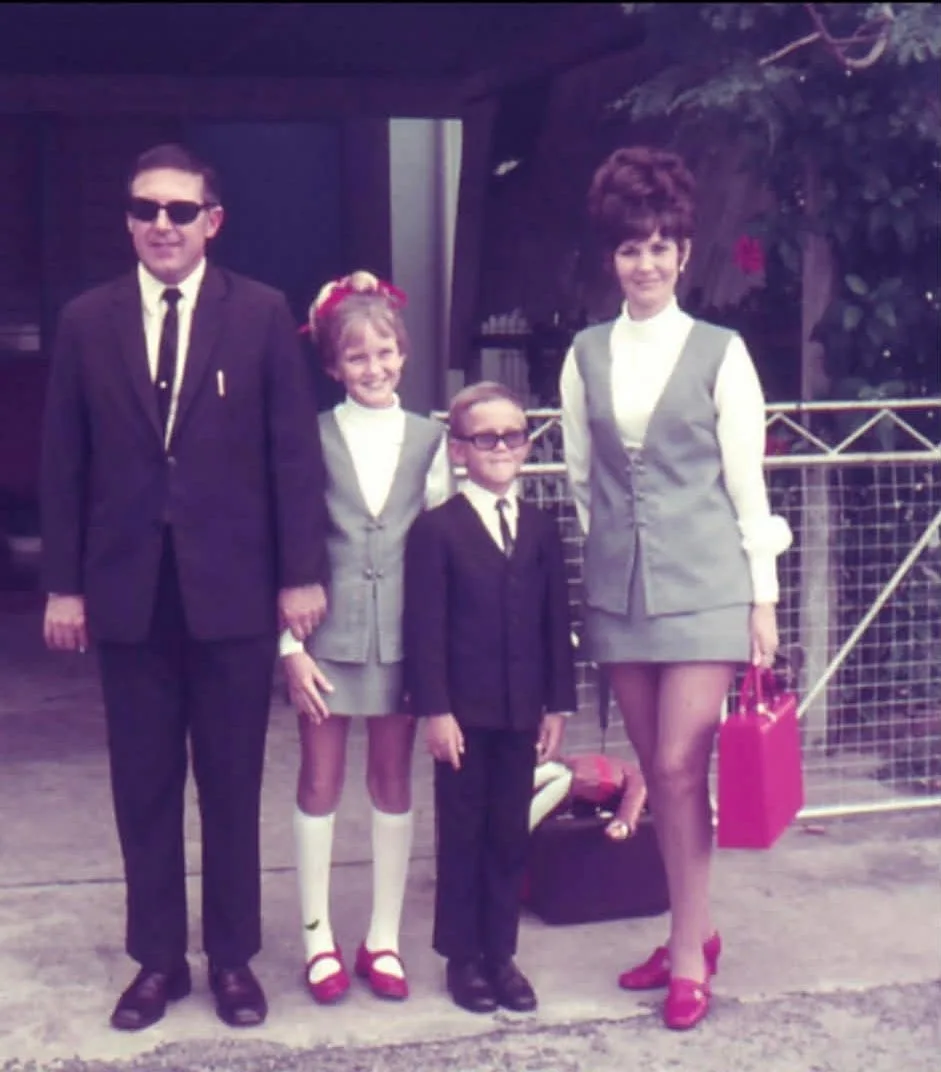 An old image of a family in the '60s in Penang, Malaysia.