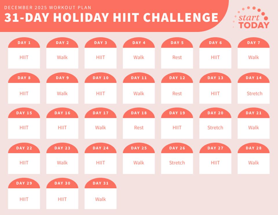 start today 31-day holiday hiit challenge