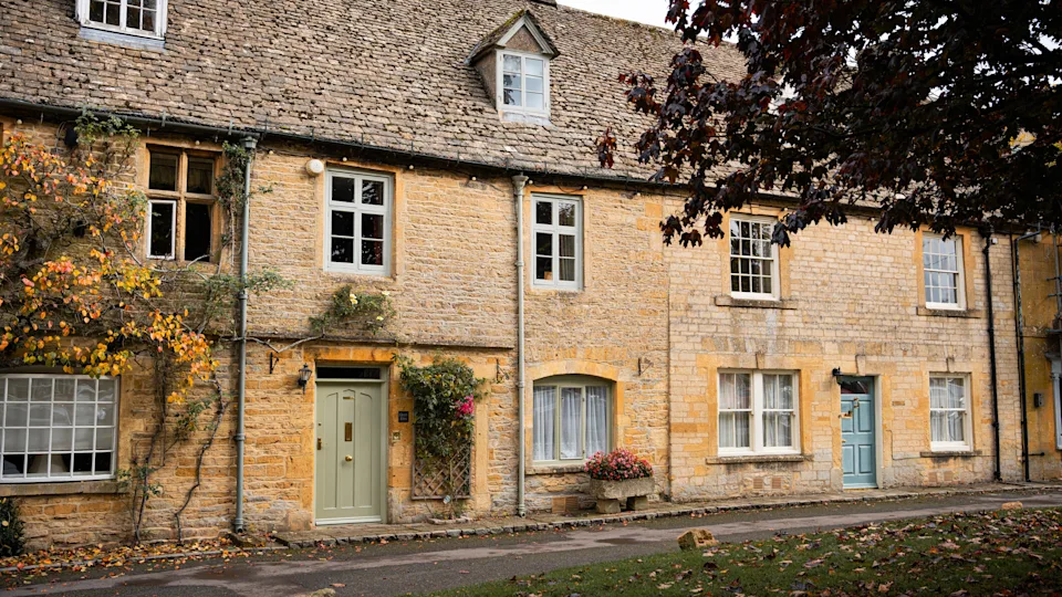 Quaint townhouses in Stow-on-the-Wold.
