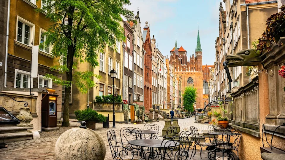 Architecture of Mariacka street in Gdansk is one of the most notable tourist attractions in Gdansk, Poland.