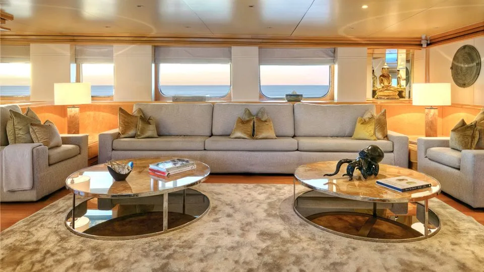 Aqua Blu's main deck salon. - Stevie Mann/Aqua Expeditions