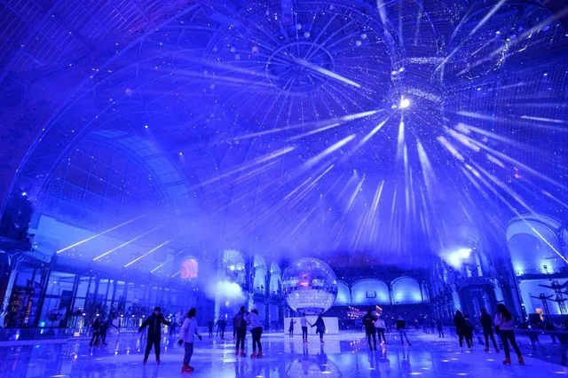 Ice skating at the Grand Palais in Paris