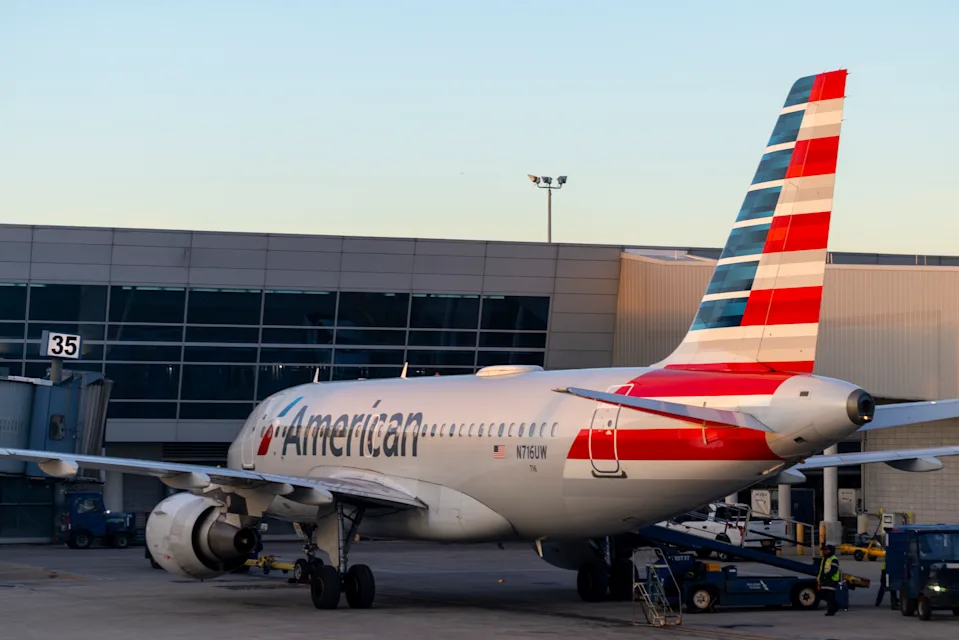 American Airlines Airbus A319-112 aircraft with registration N716UW at John F. Kennedy International Airport in December 2024
