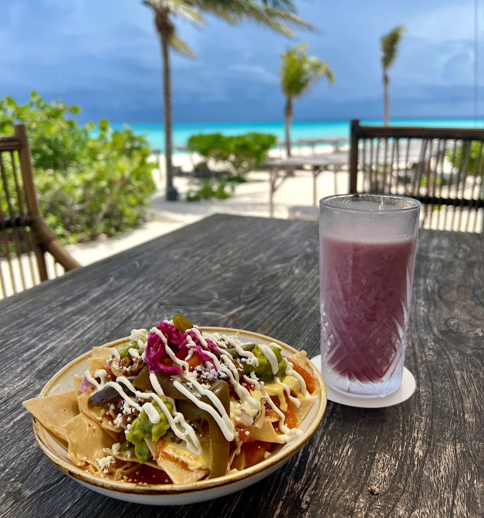 Vegan nachos at Palmaïa, all-inclusive resort in Mexico.