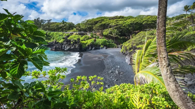 The Hawaii State Park That’s Home To A One-Of-A-Kind Black Sand Beach