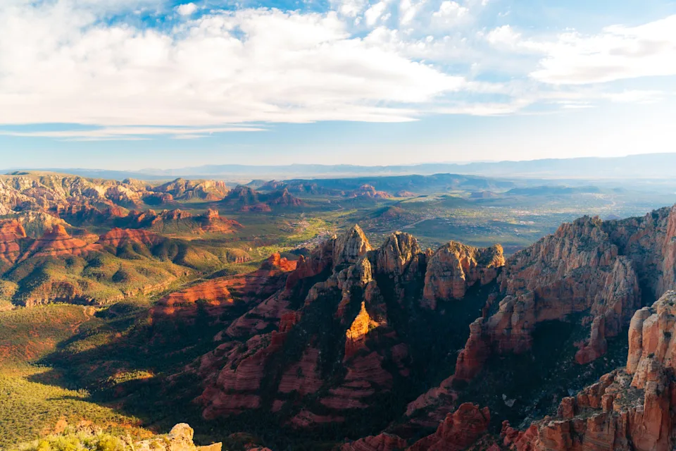 a view of sedona from wilson mountain