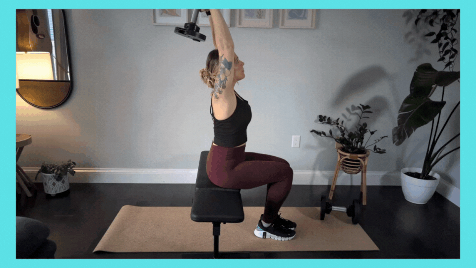 Seated Overhead Triceps Extension