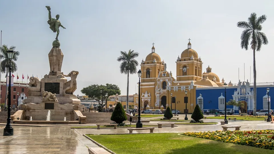 Main Square (Plaza de Armas) and Cathedral - Trujillo, Peru