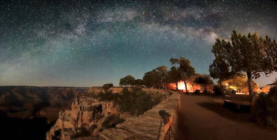 Milky Way panorama over the Grand Canyon
