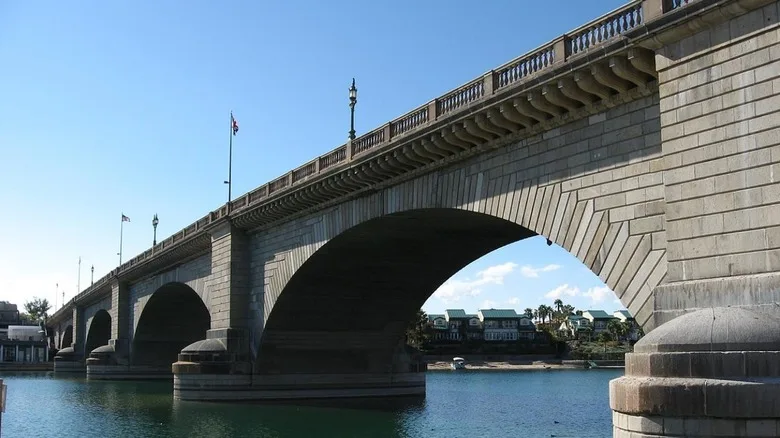 View from below London Bridge in Arizona.