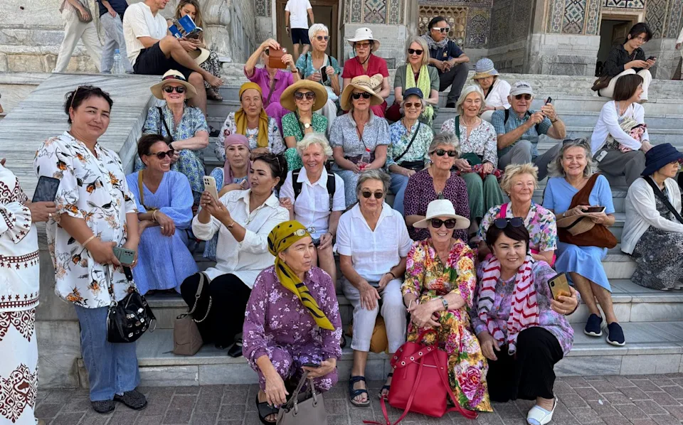 15 women from different parts of Emma's life took part in the Uzbekistan trip
