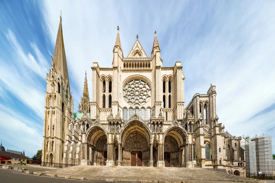 south side of chartres cathedral