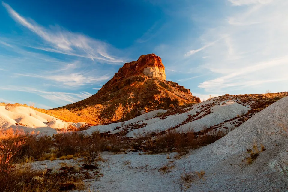 Jon Mattrisch/Travel + Leisure Volcanic tuff in Big Bend National Park in Texas.