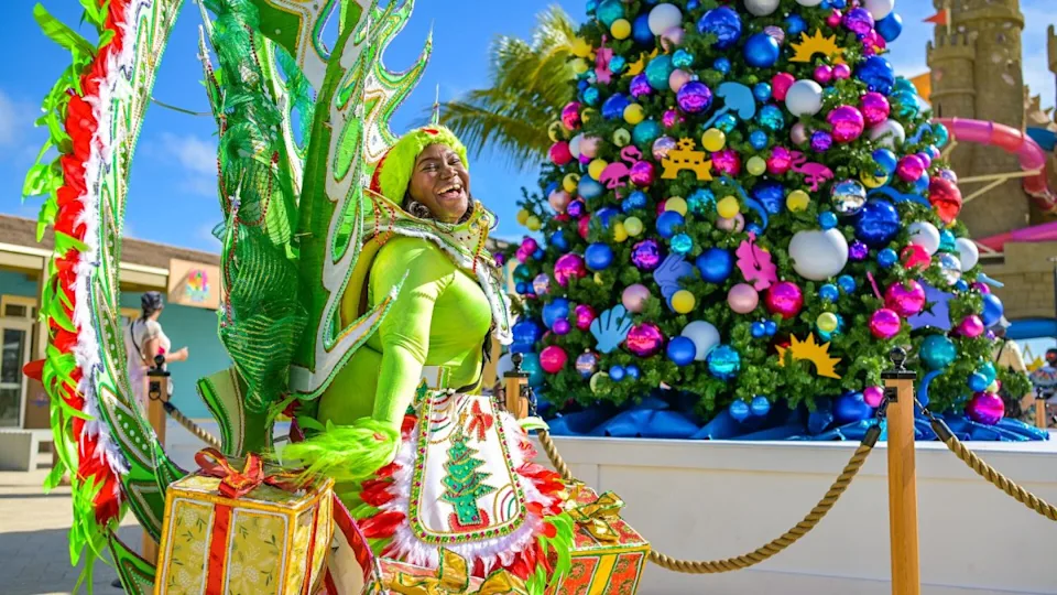 This year, Carnival cruise vacationers can enjoy holiday decorations and festivities at Celebration Key.Image source: Carnival Cruise Line
